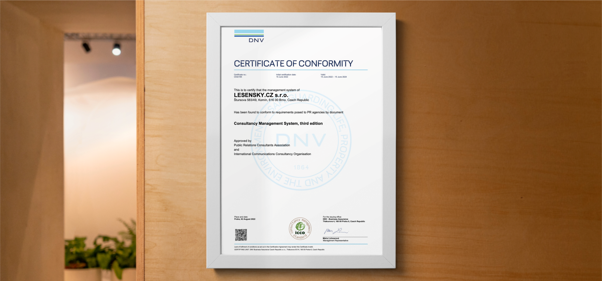Lesensky.cz agency has received the CMS3 quality certificate